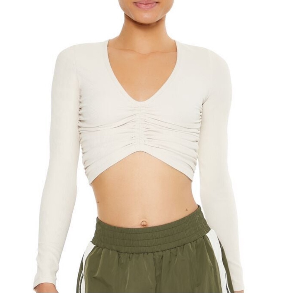 Long Sleeve Ruched Yoga Top